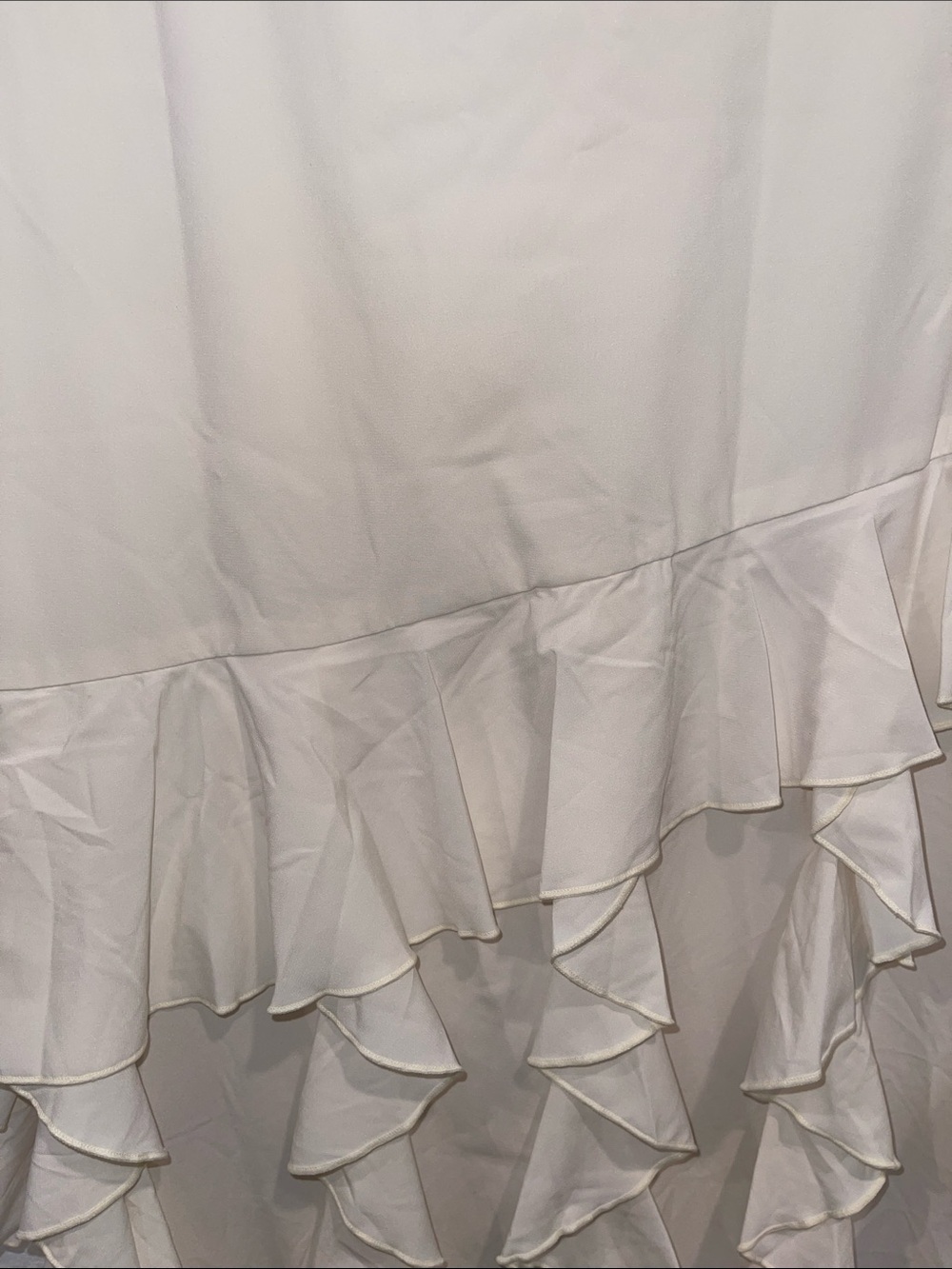 Strapless Ruffle Cascade Maxi Dress — Cream - Picture 4 of 6